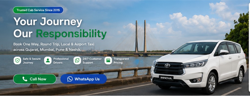 Surat Travels premium white taxi